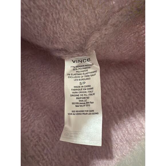 VINCE Women's Pullover Sweater Shirt Purple Lilac Luxury Mohair Size Small NWT - Picture 4 of 7